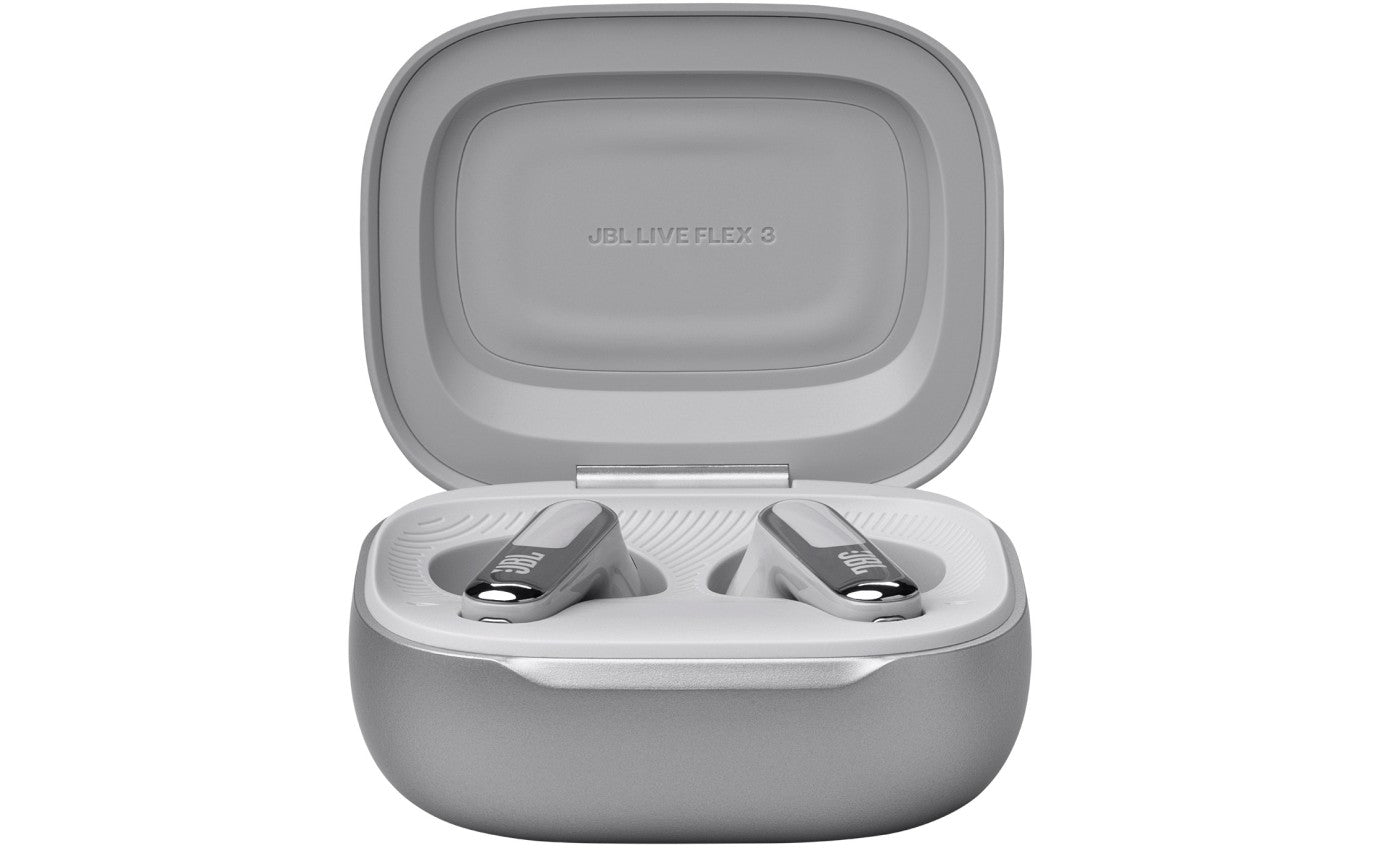 JBL Live Flex 3 True Wireless Earbuds With Display | Silver JBL Live Flex 3 True Wireless Earbuds With Display | Silver